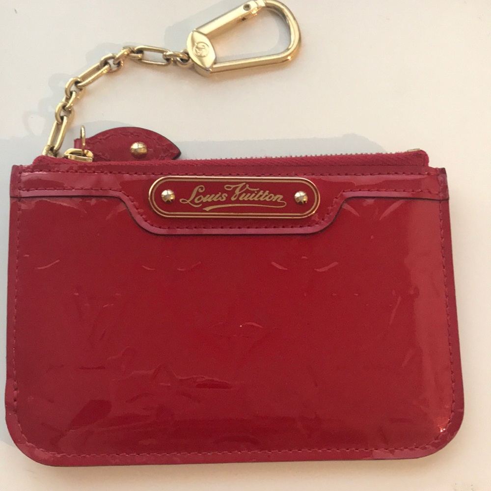 Louis Vuitton Red Patent Leather Vernis Coin Purse
